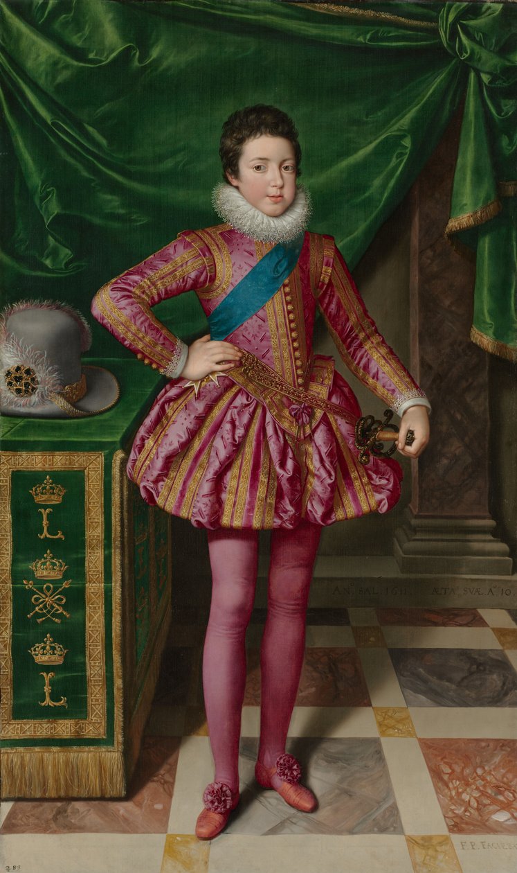 Retrato do rei Luís XIII da França, 1611. de Frans Pourbus