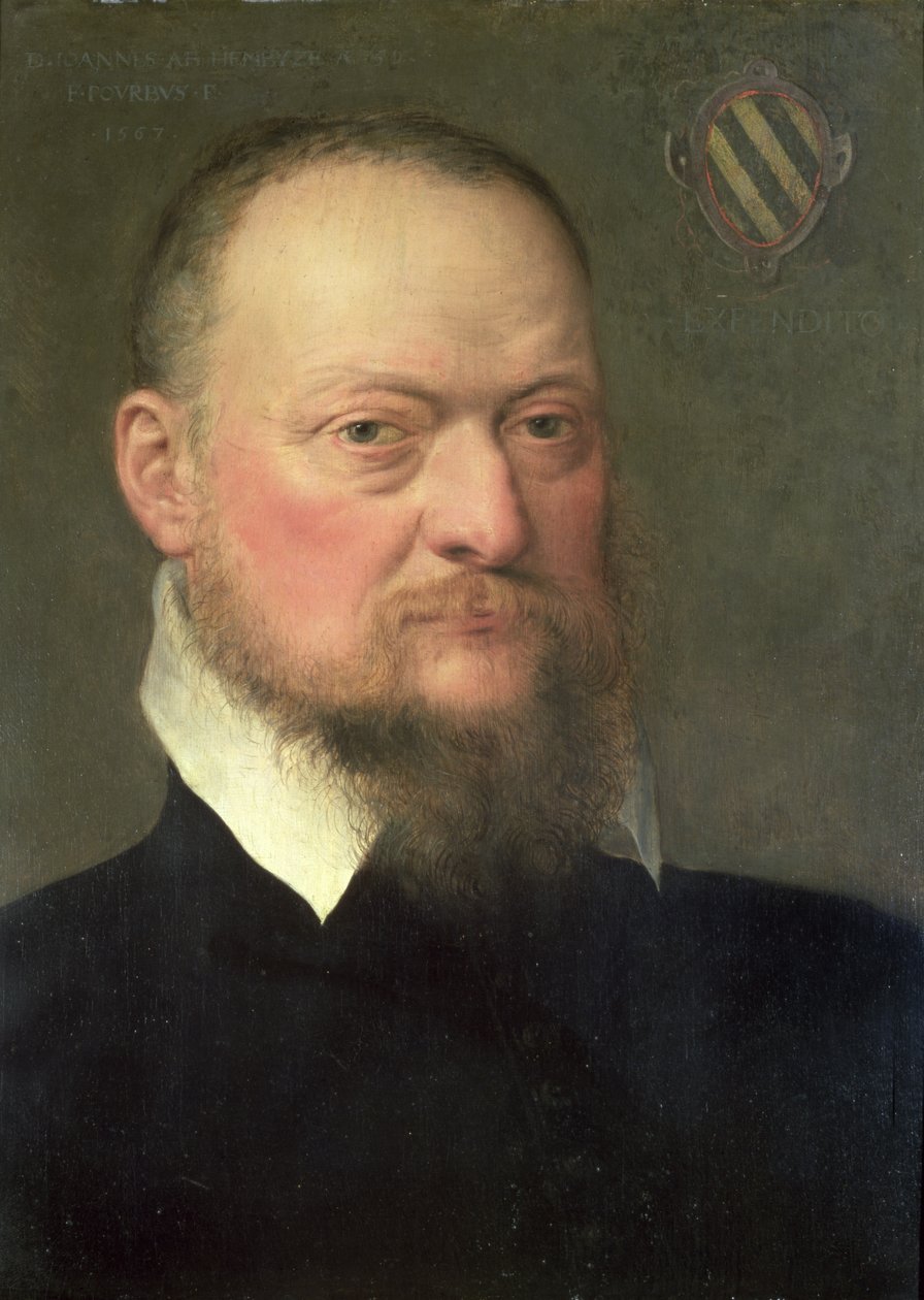 Jan van Hembyze (1513-84), um seguidor dos calvinistas de Ghent, 1567 de Frans Pourbus the Younger