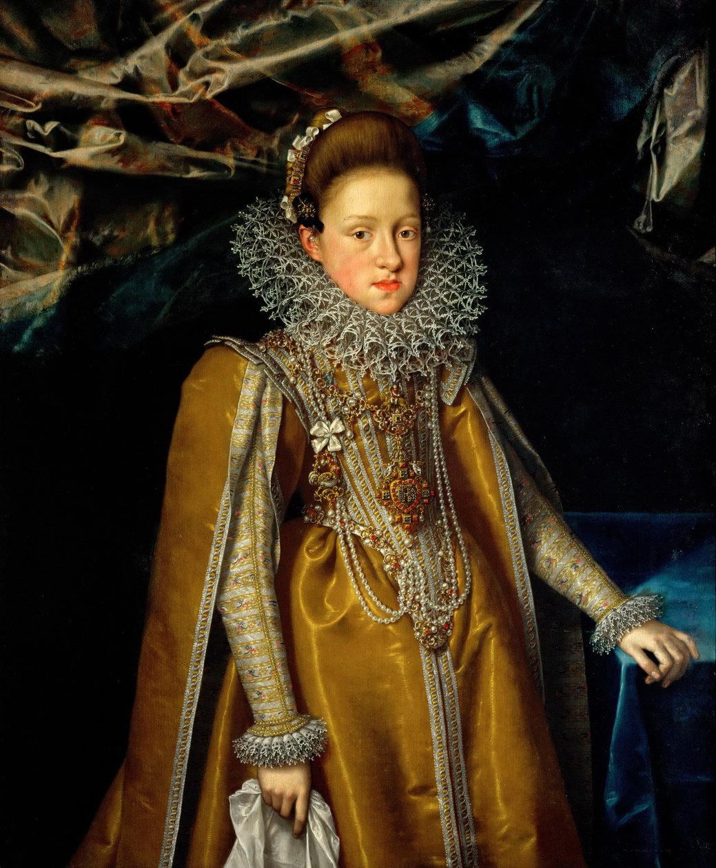 Retrato da arquiduquesa Maria Maddalena da Áustria 1587-1631, Grã-duquesa da Toscana, ca 1604 de Frans Pourbus the Younger