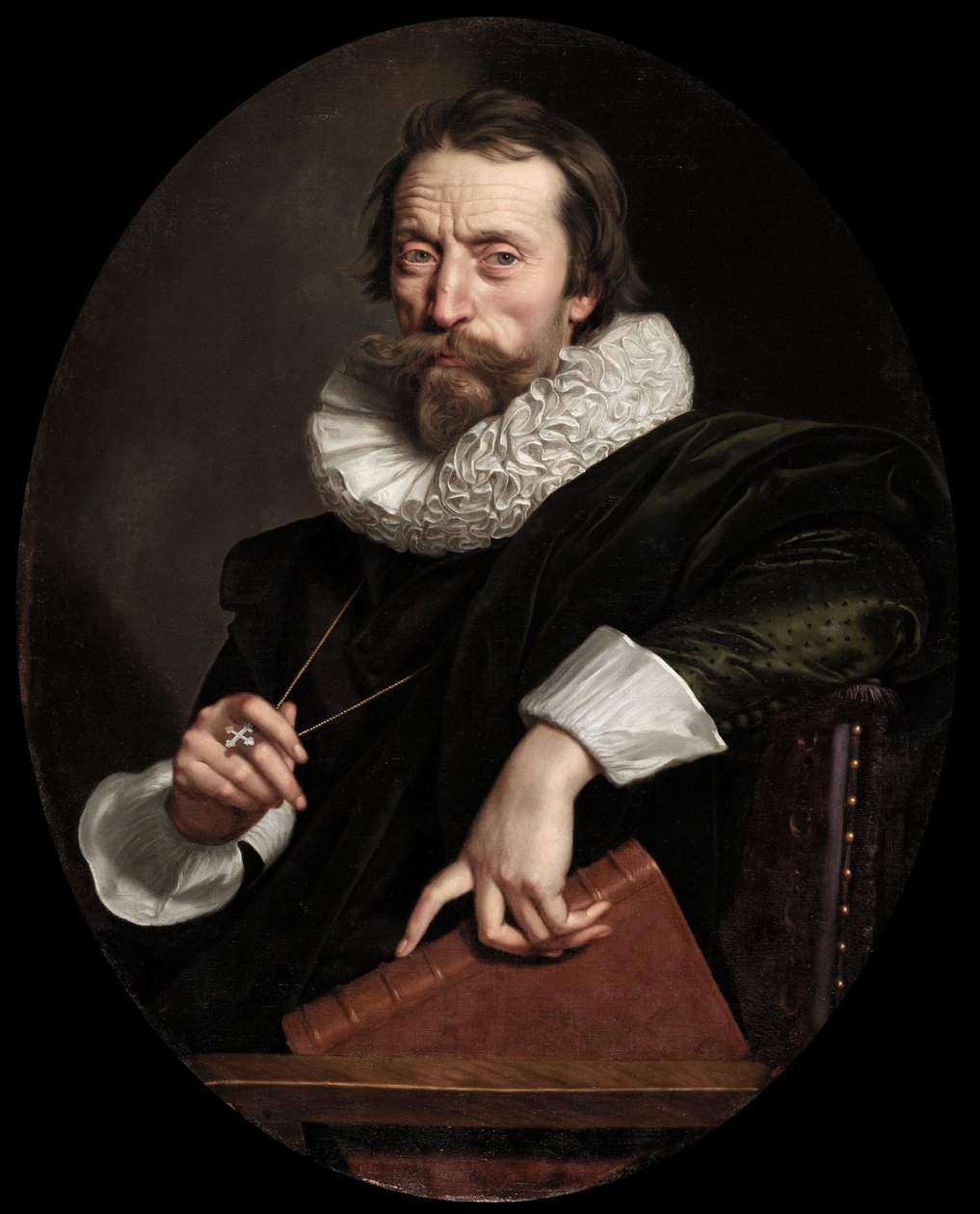 Retrato do poeta italiano Giambattista Marino de Frans Pourbus the Younger