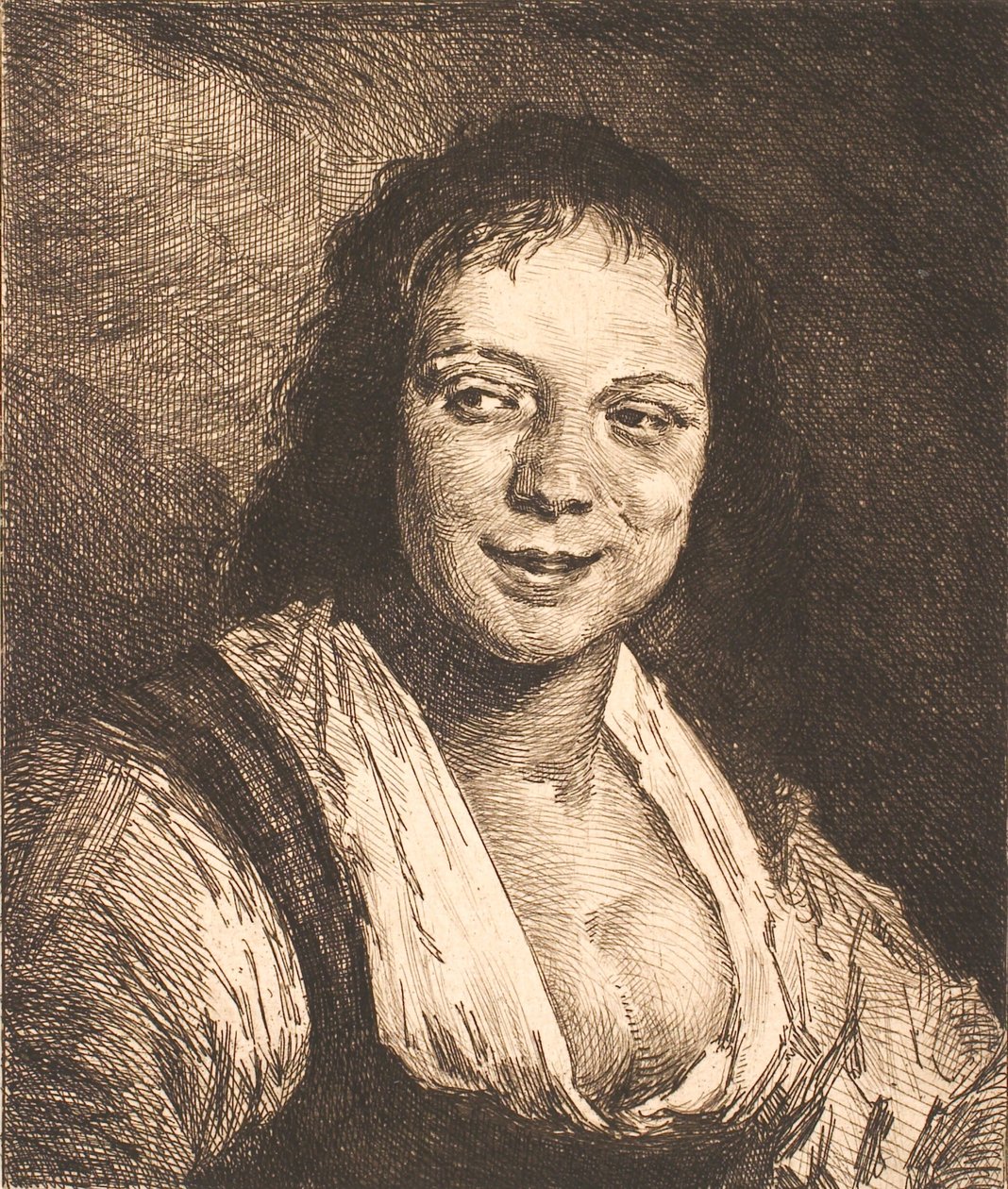 Garota rindo, depois de Frans Hals de Frans Schwartz