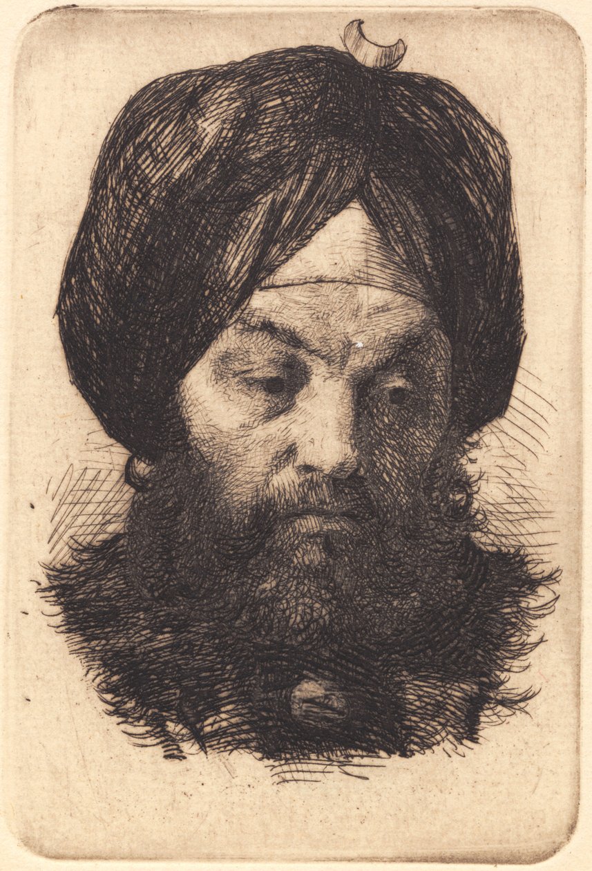homem com turbante de Frans Schwartz
