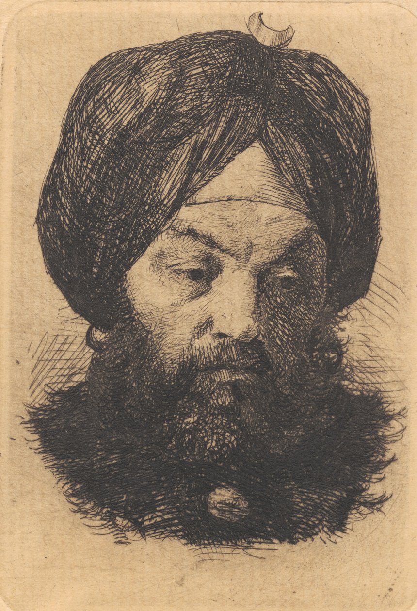 homem com turbante de Frans Schwartz