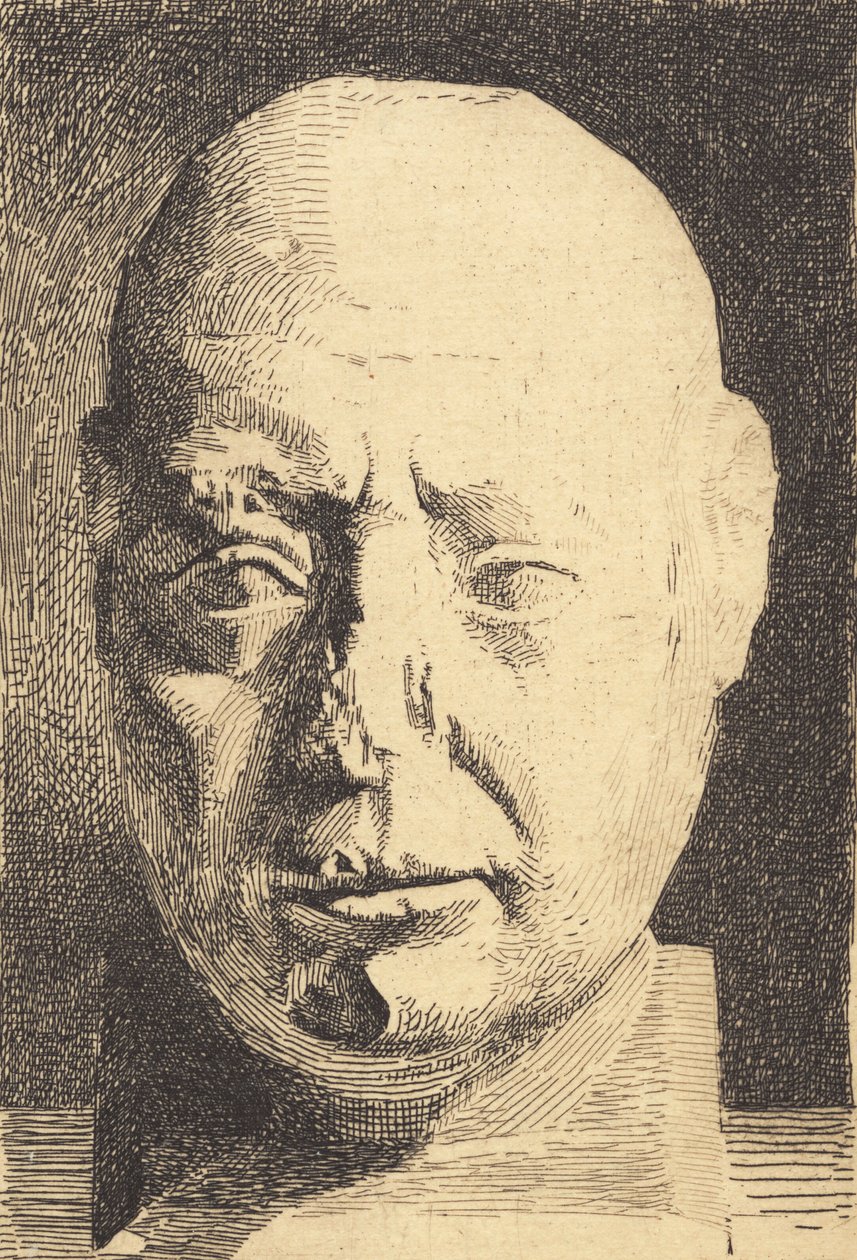 Cabeça egípcia, depois de um molde de gesso de Frans Schwartz