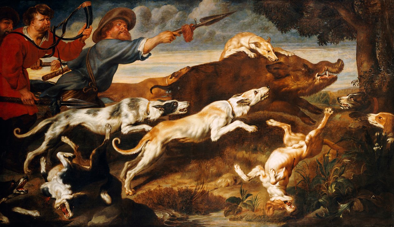 Caça ao Javali de Frans Snyders or Snijders
