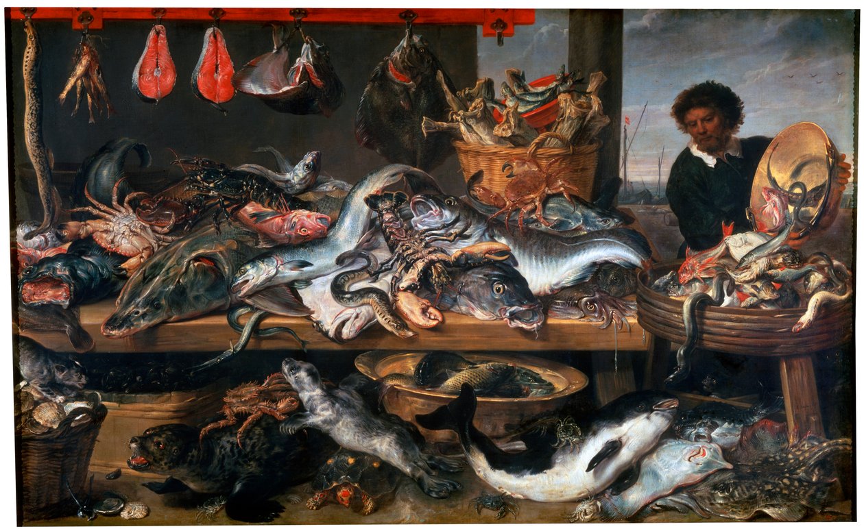 Uma peixaria, século XVII de Frans Snyders or Snijders