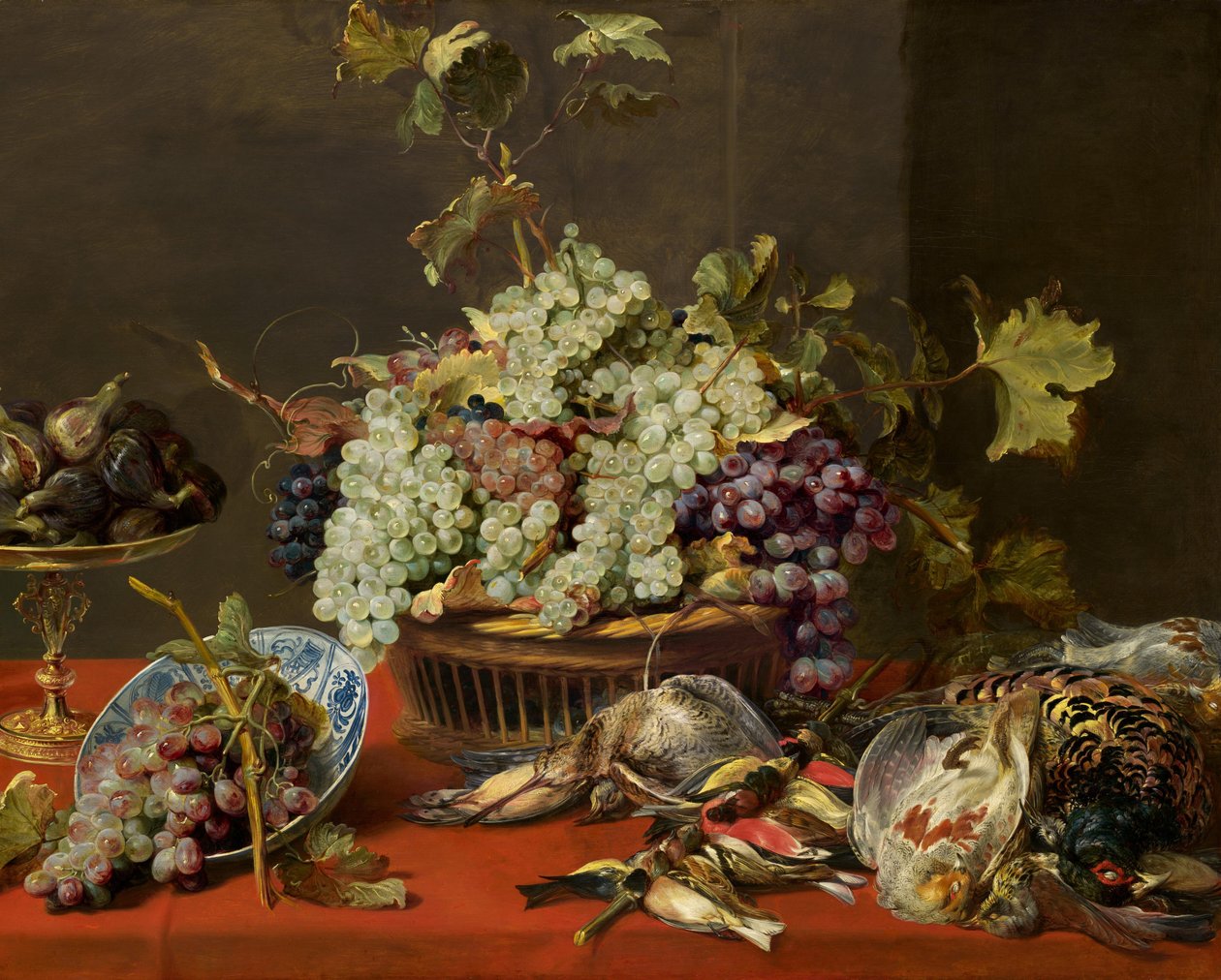 Natureza morta com uvas e caça, c. 1630. de Frans Snyders