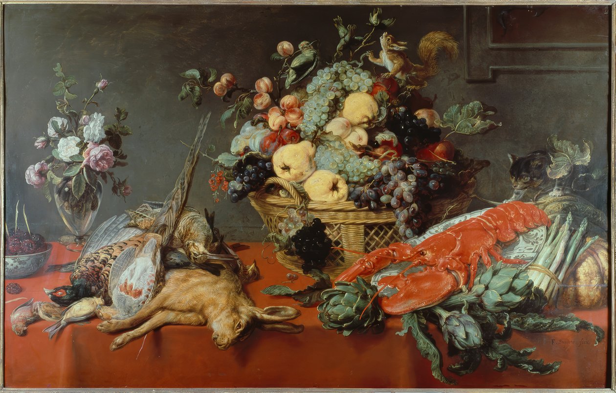 Natureza morta com cesta de frutas de Frans Snyders or Snijders