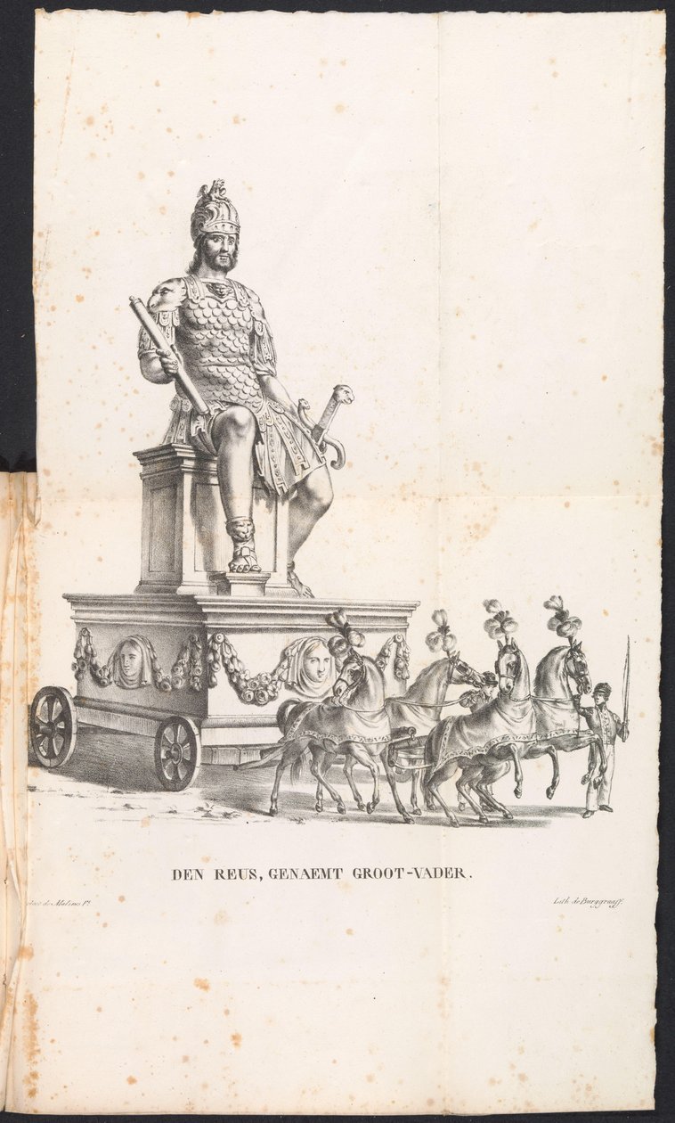 Avô Gigante na procissão de São Rombout, 1825
Den Reuse, genaemt Groot-Vader (título sobre o objecto) de Frans Vervloet