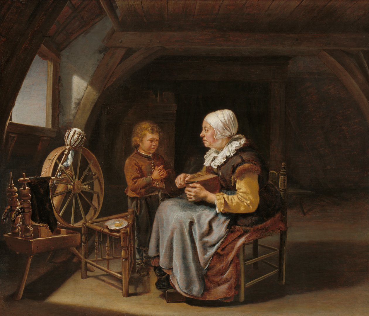 Dizendo graça, c.1650-55 de Frans van Mieris