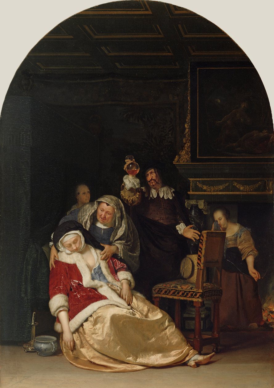 A visita dos médicos, 1667 de Frans van Mieris