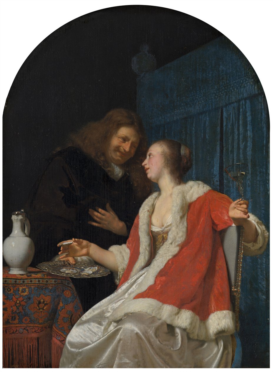 A refeição de ostras, 1661. de Frans van Mieris the Elder