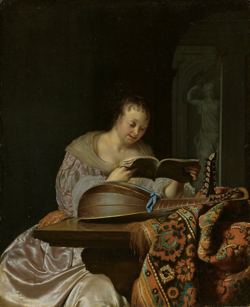 Mulher a cantar de Frans van Mieris the Elder
