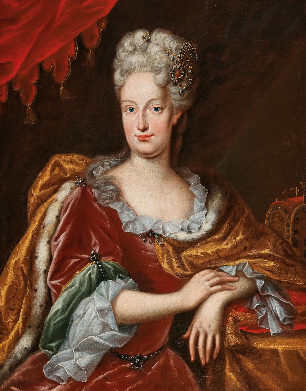 Retrato de Elisabeth Christine de Brunswick-Wolfenbüttel 1691-1750.., 1ª metade do séc. XVIII. de Frans van Stampart