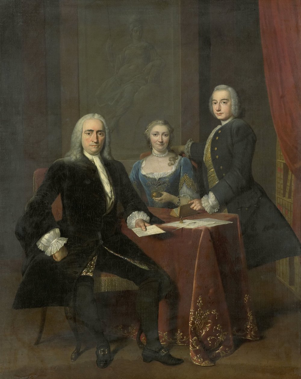 Grupo Familiar em um Interior de Frans van der Mijn