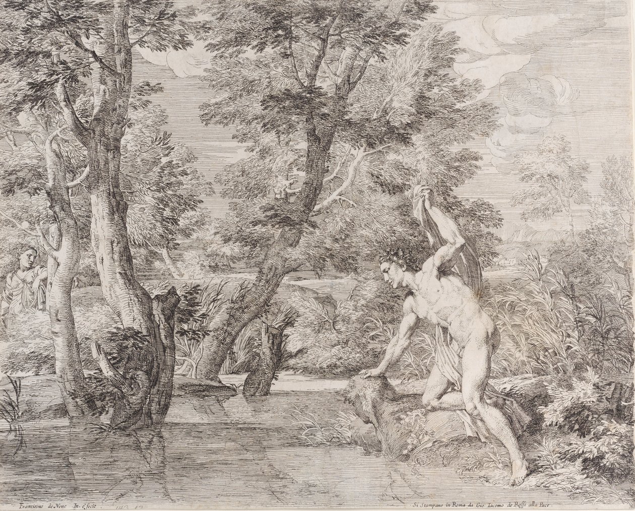 Narciso e Eco, século XVII. de Frans van der Neve