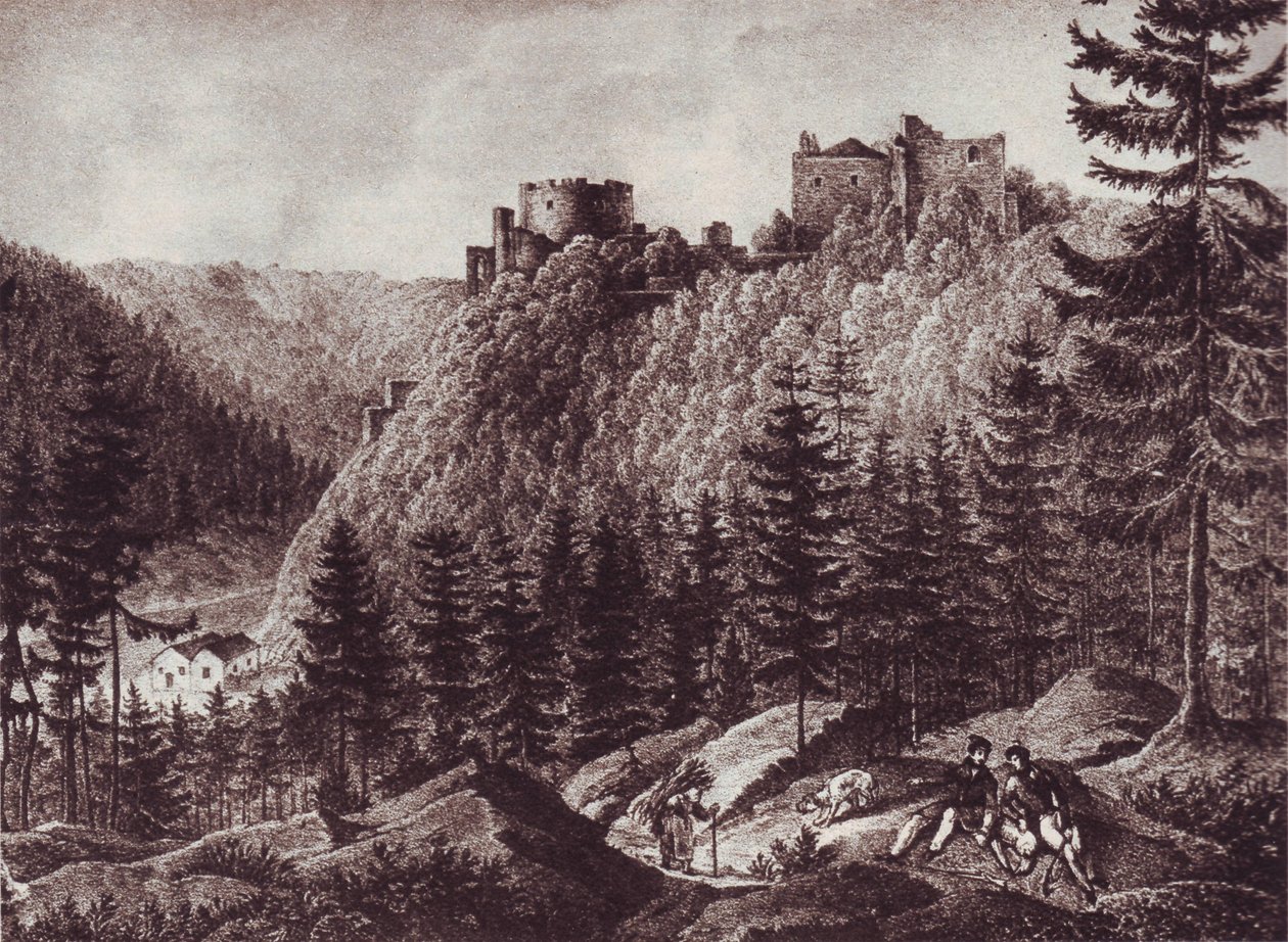 Novo castelo perto de Znojmo de František Alexandr Heber