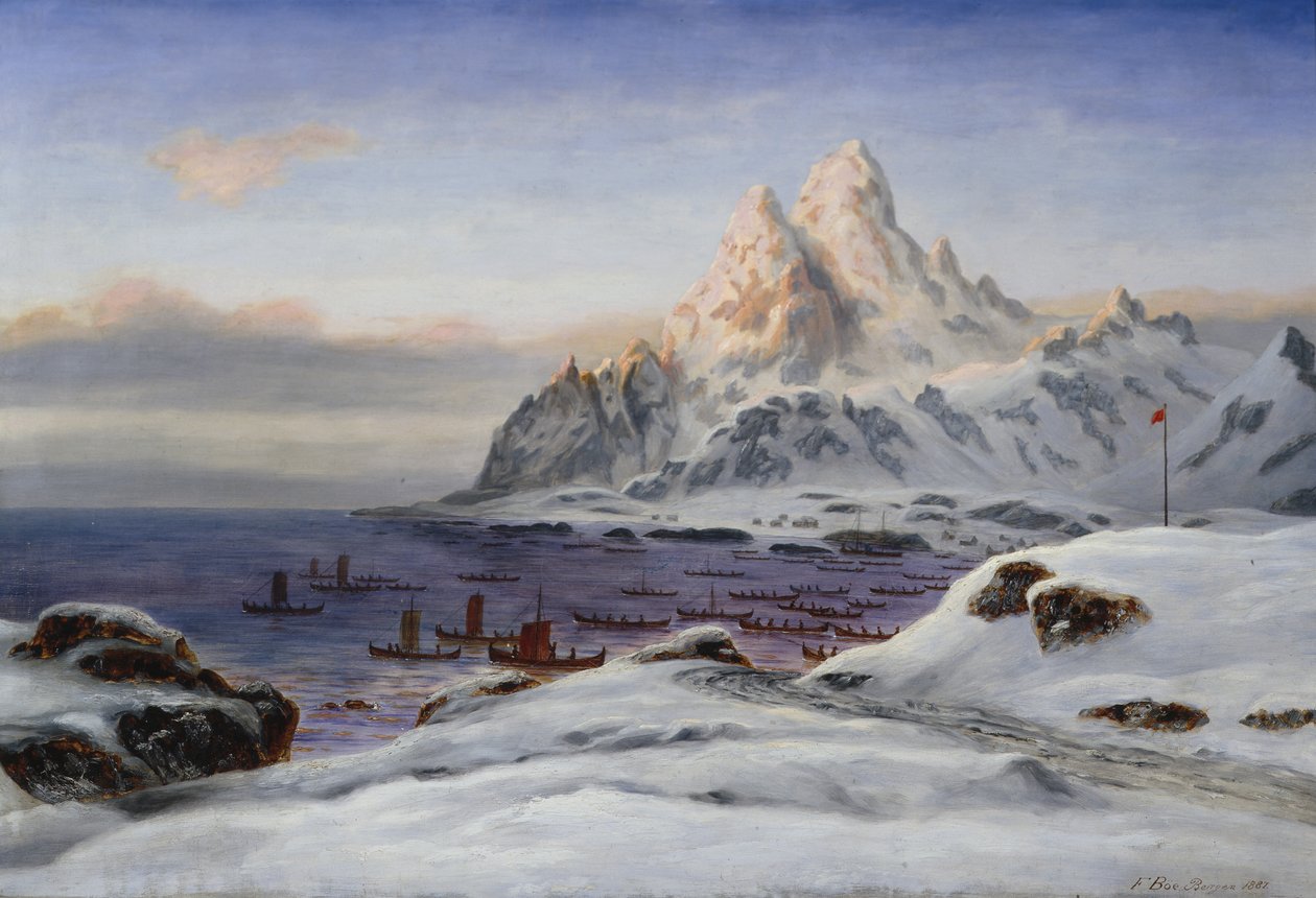 Pescadores em Lofoten de Frants Diderik Boe