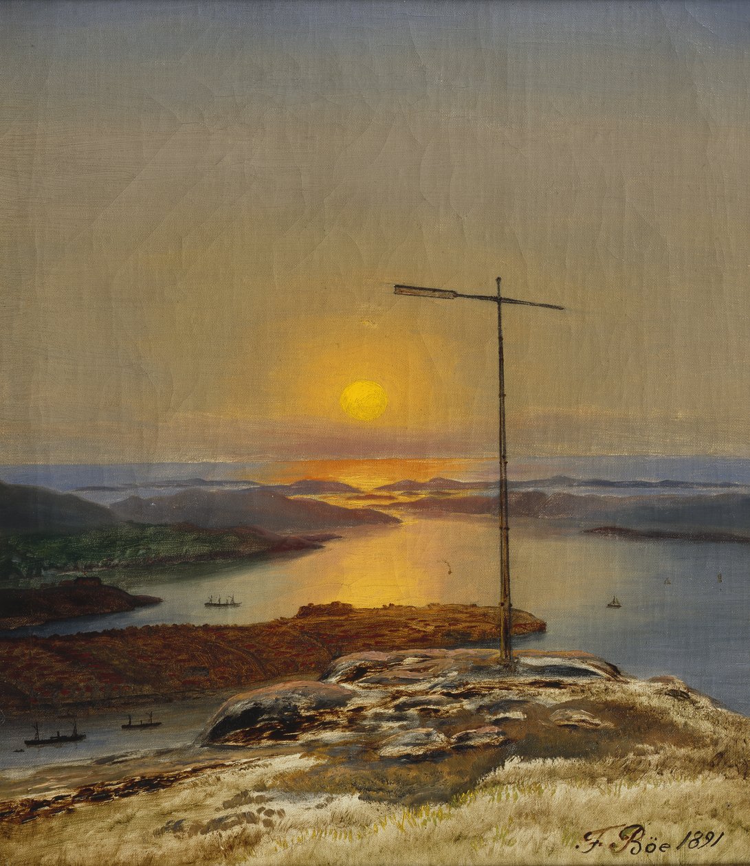 Vista de Sandviksfjellet, Bergen de Frants Diderik Boe