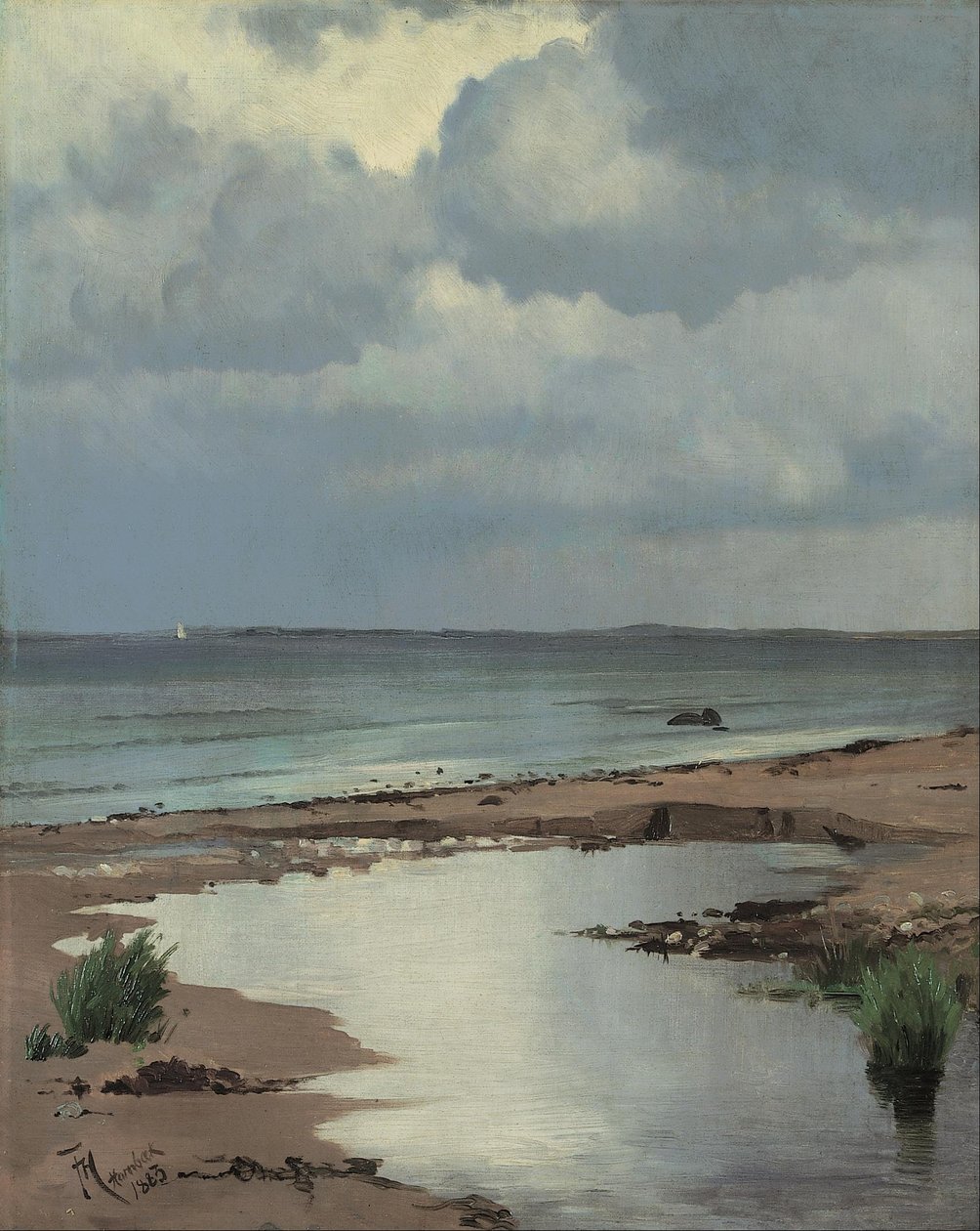 Da praia de Hornbæk de Frants Henningsen