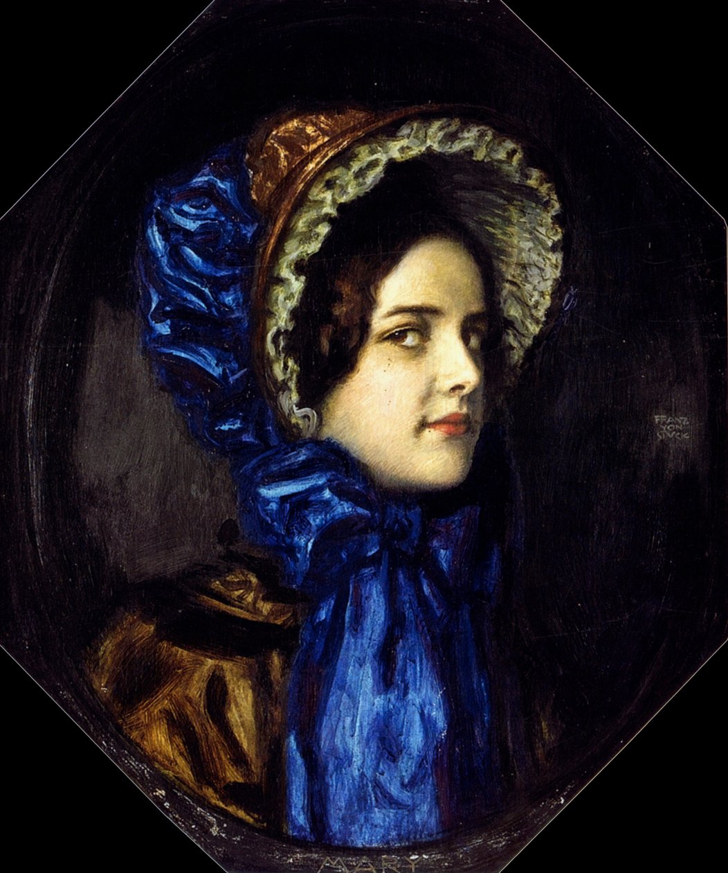 Maria com chapéu Biedermeier de Franz von Stuck