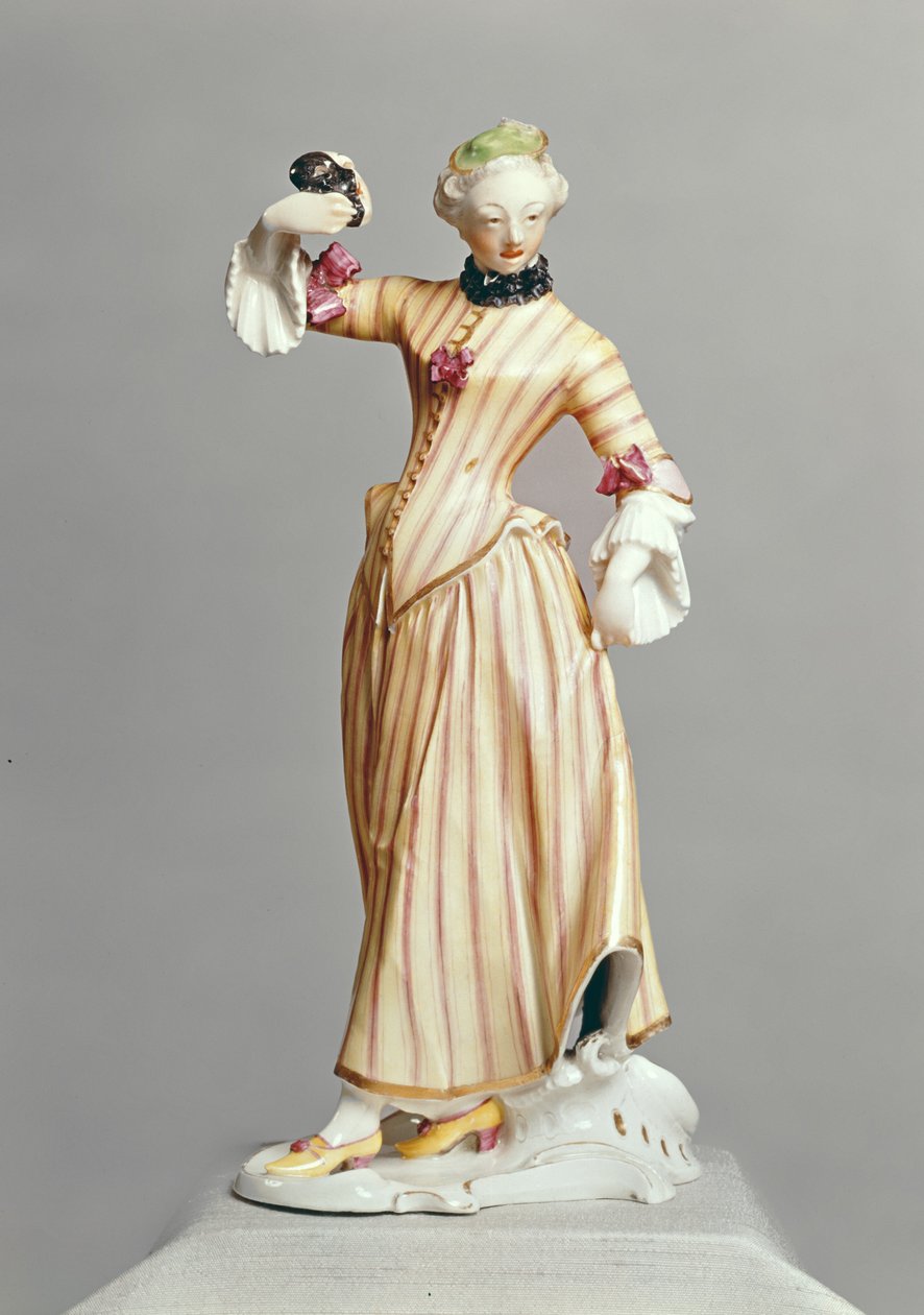 Figura de Columbine, da Commedia dellArte, Nymphenburg, c.1760 (porcelana) de Franz Anton Bustelli