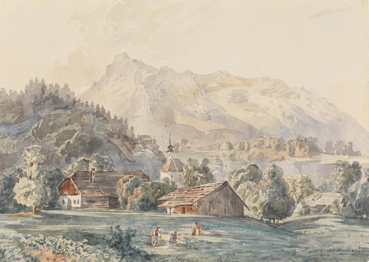 O lugar Gnigl perto de Salzburgo de Franz Barbarini