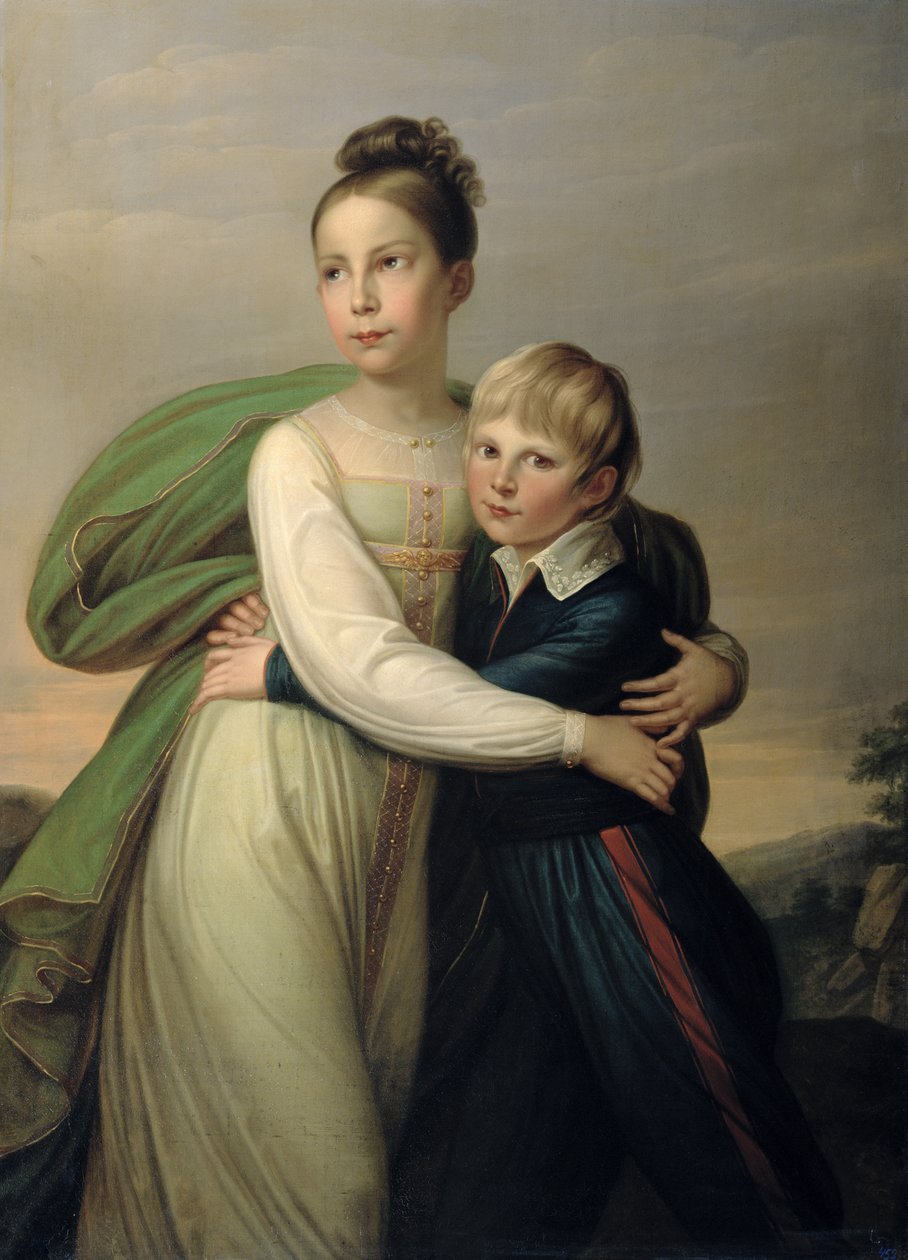 Príncipe Albrecht e Princesa Louise, c.1817 de Franz Gerhard von Kugelgen