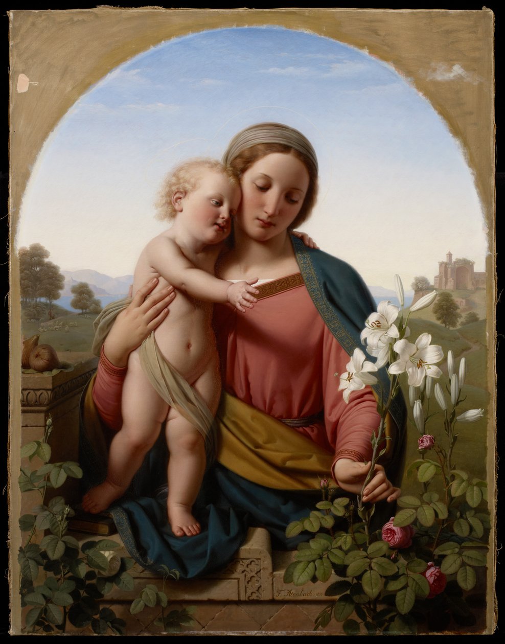 Madonna e criança, 1855 de Franz Ittenbach