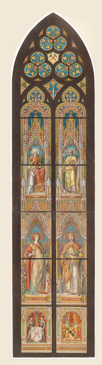 Design para janela de vidro Votivkirche, Vienna de Franz Jobst