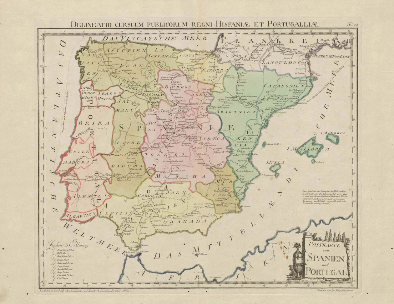 Postkarte pela Espanha und Portugal. Brasil relé Espanha e Portugal [ca. 1 de Franz Johann Joseph von Reilly
