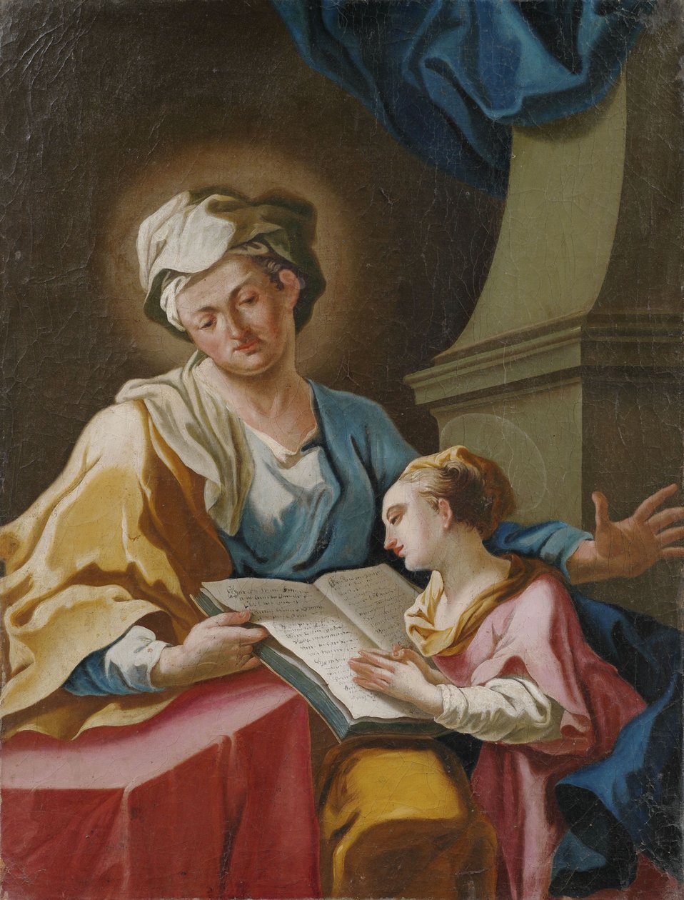 Anna ensina Maria a ler de Franz Joseph Spiegler