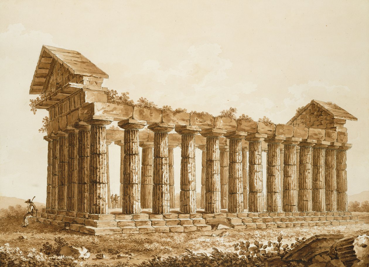 O templo da Concórdia em Agrigentum de Franz Kaisermaan