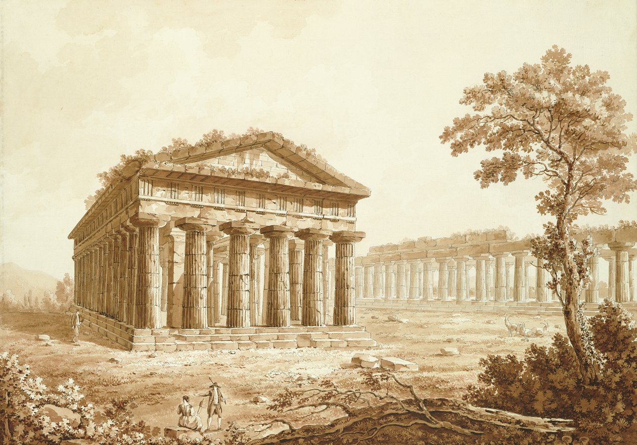 O Templo de Netuno e a Basílica de Paestum de Franz Kaisermaan