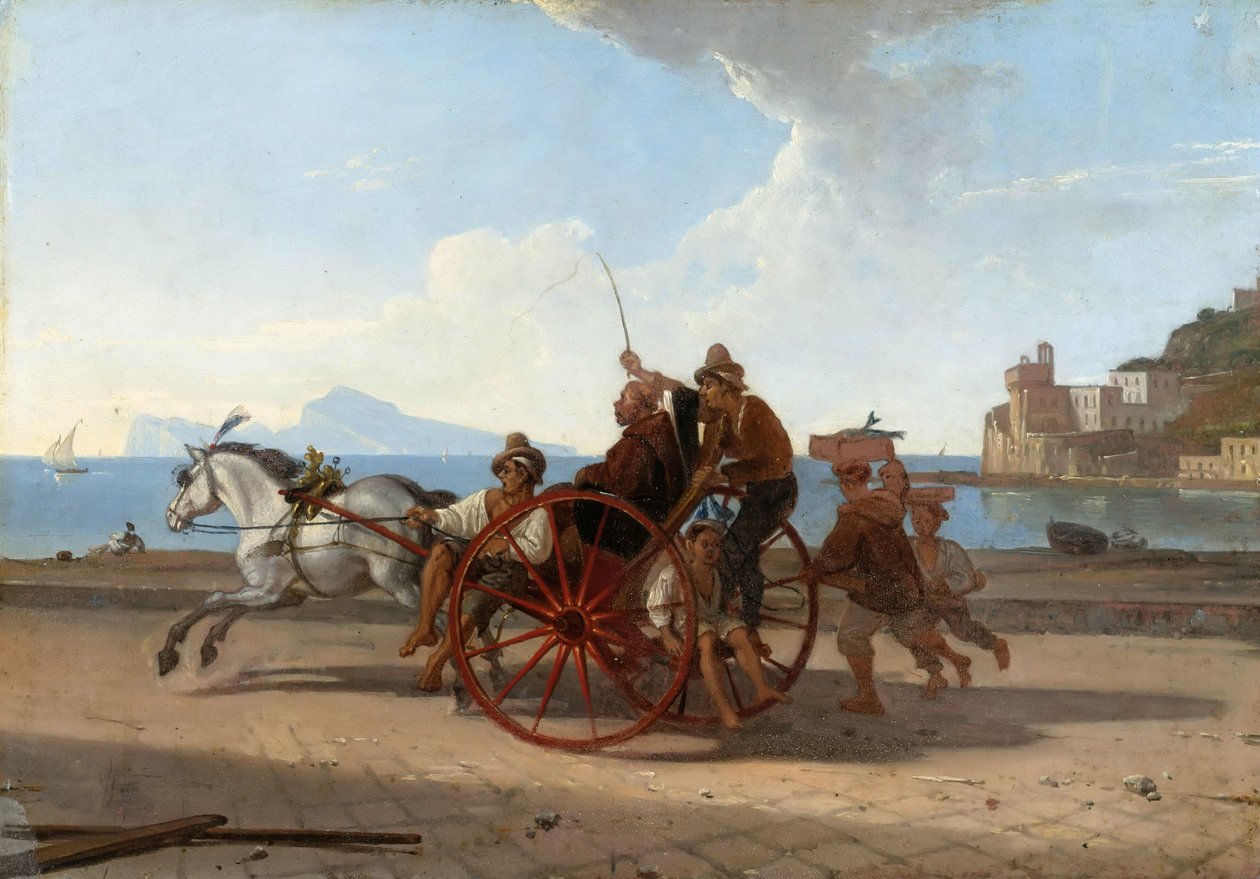 Carrete napolitano com monge de Franz Ludwig Catel