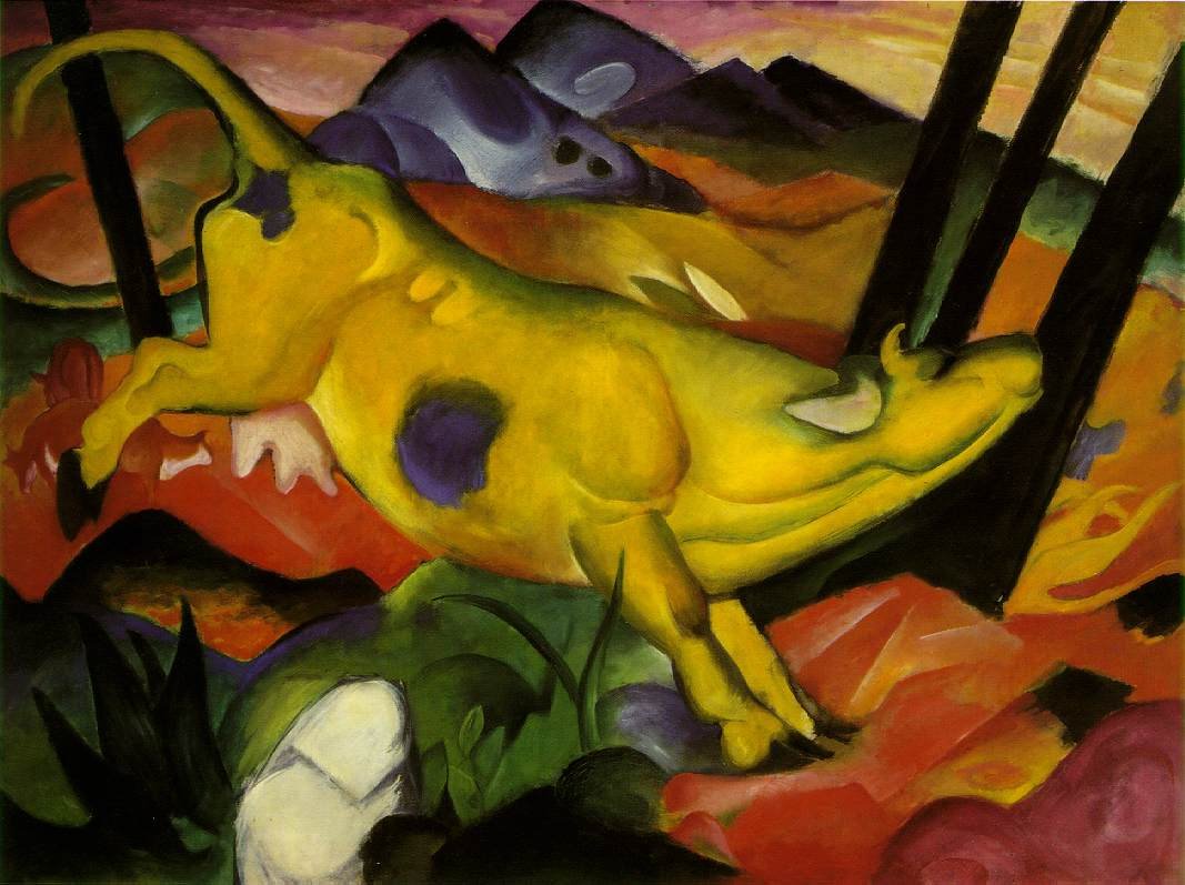 Die gelbe KuhnEnglish: A Canela Amarela de Franz Marc