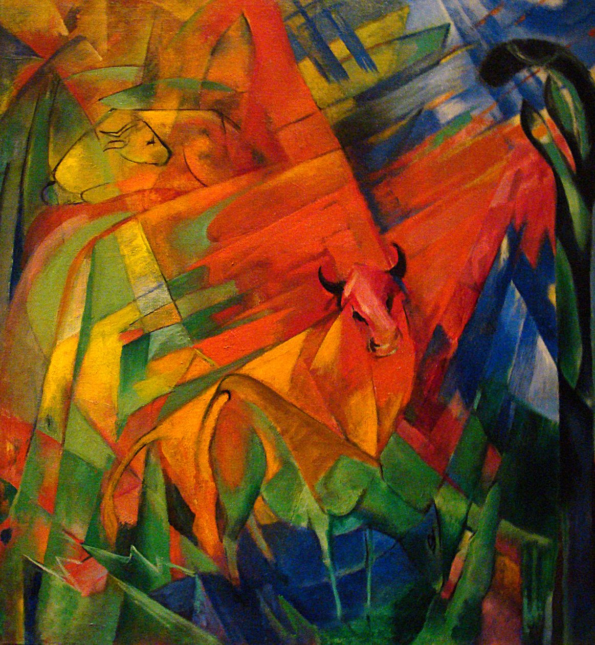 Animais em uma paisagem de Franz Marc