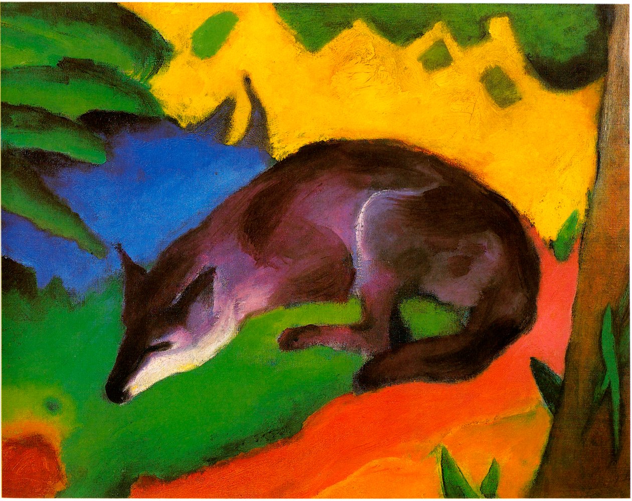 Raposa Azul-Preta de Franz Marc