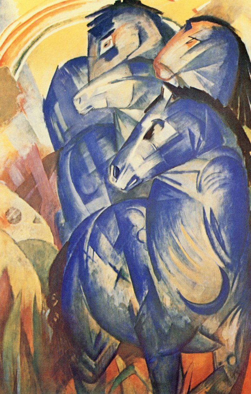 A torre de cavalos azuis de Franz Marc