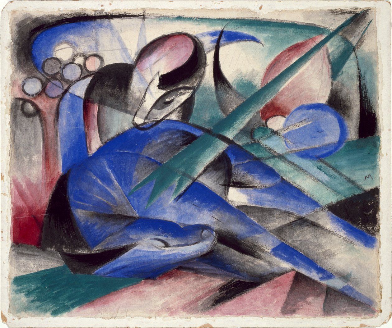 Cavalo sonhando de Franz Marc