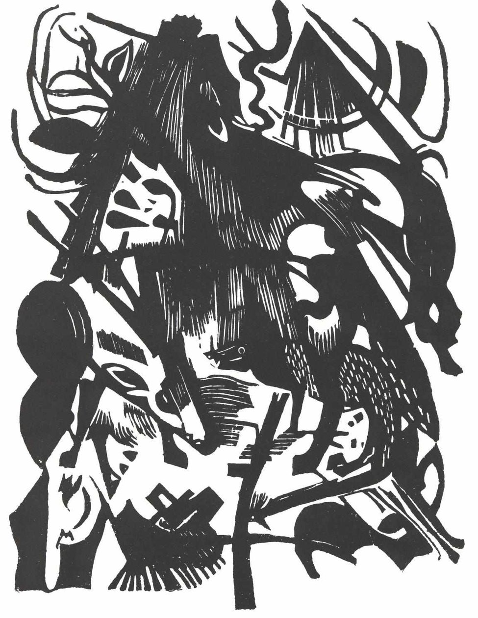 Nascimento dos lobos de Franz Marc