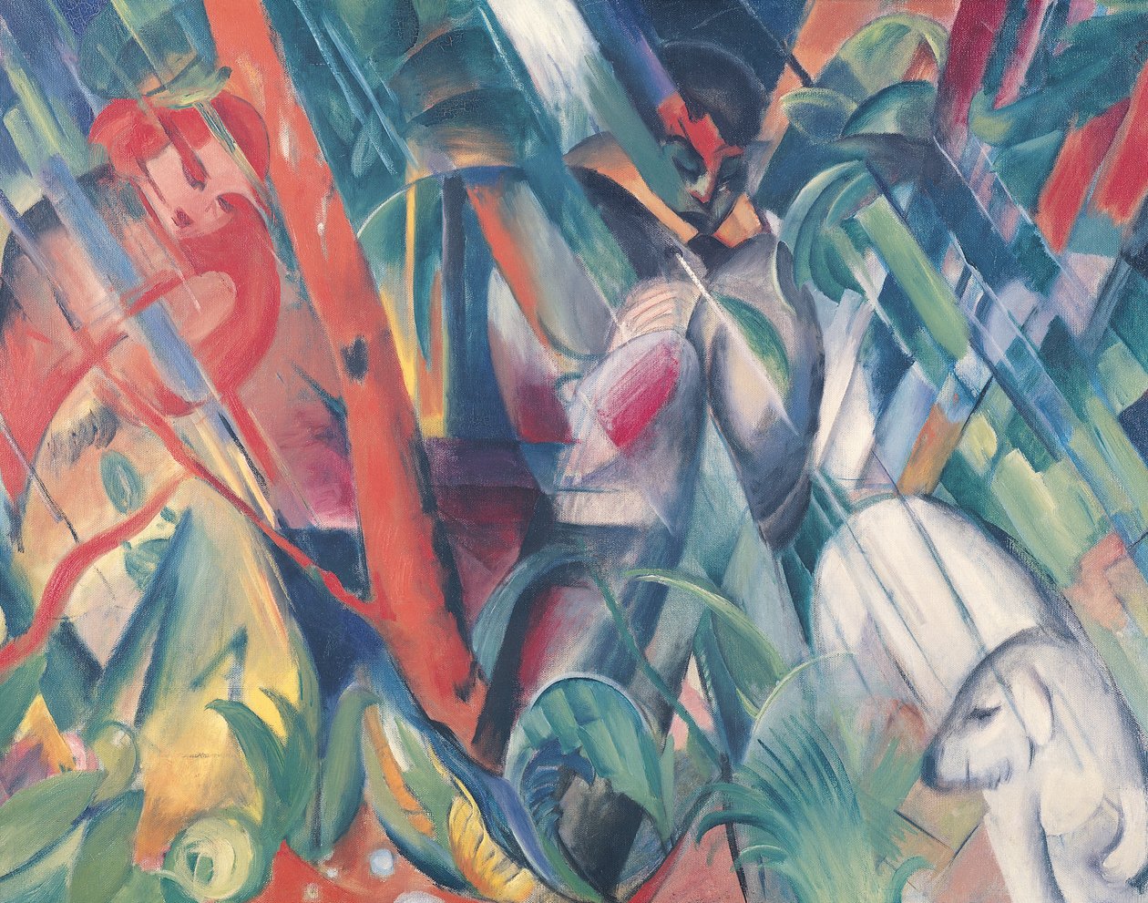 Na chuva, 1912 de Franz Marc