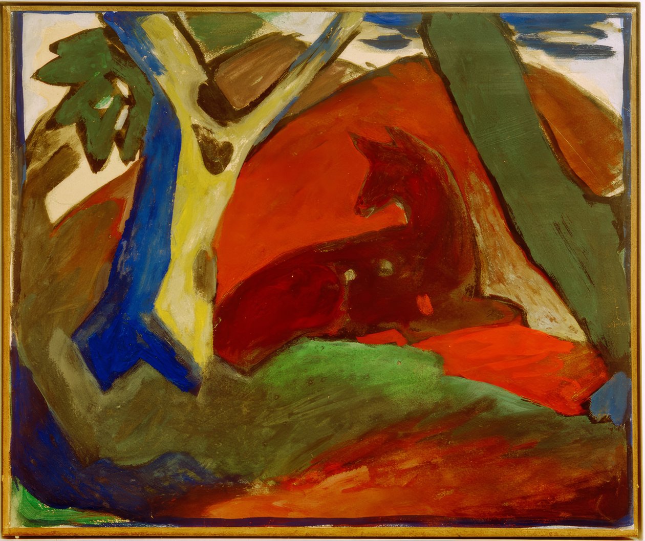 Cervo agachado de Franz Marc
