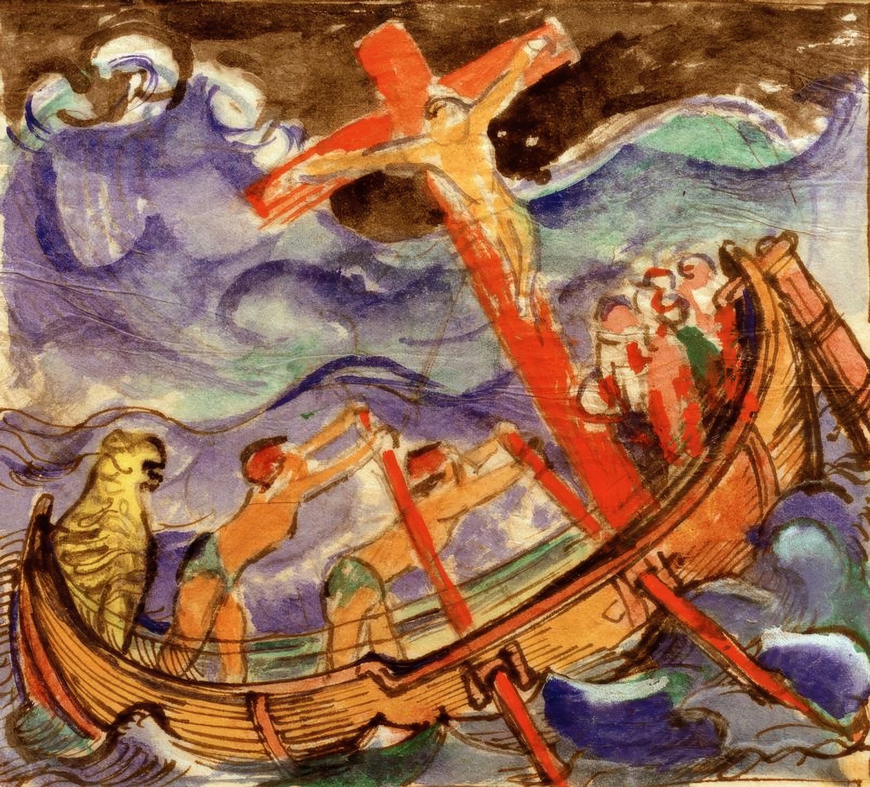 Cruzador na tempestade de Franz Marc