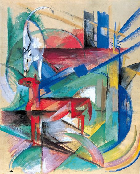 Paisagem com animais de Franz Marc