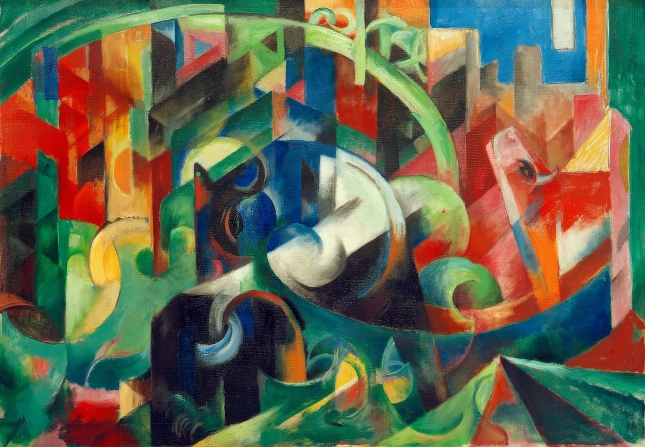 Gado (foto com gado I) de Franz Marc