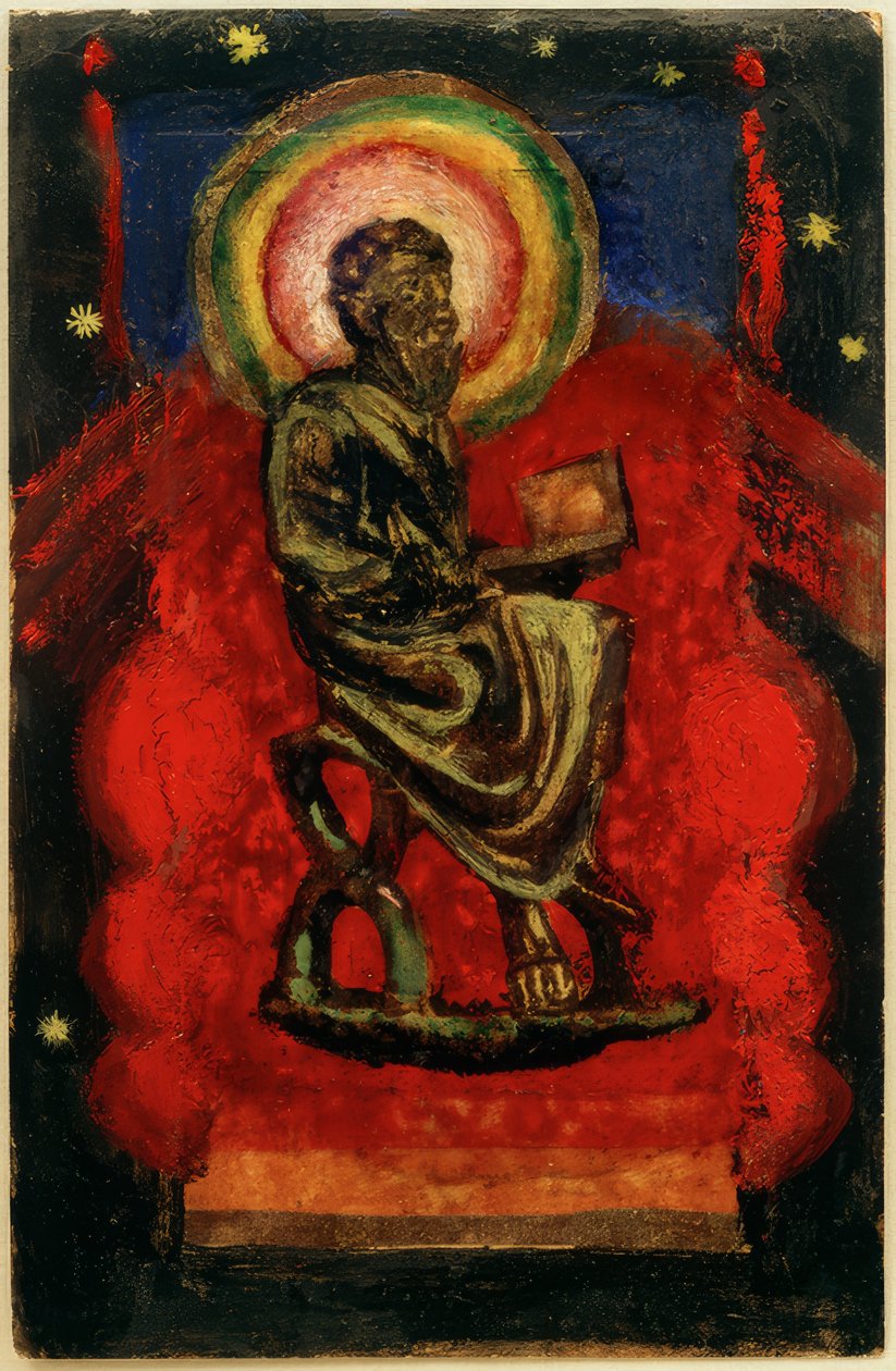 Santo sentado, santo bizantino de Franz Marc