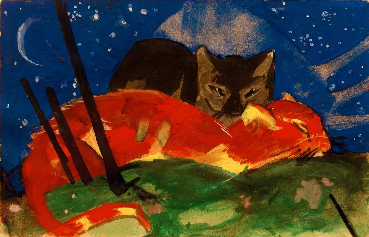 Dois gatos de Franz Marc