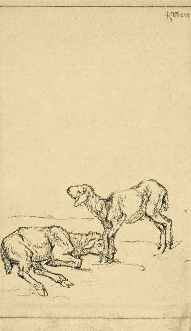 Dois cordeiros de Franz Marc