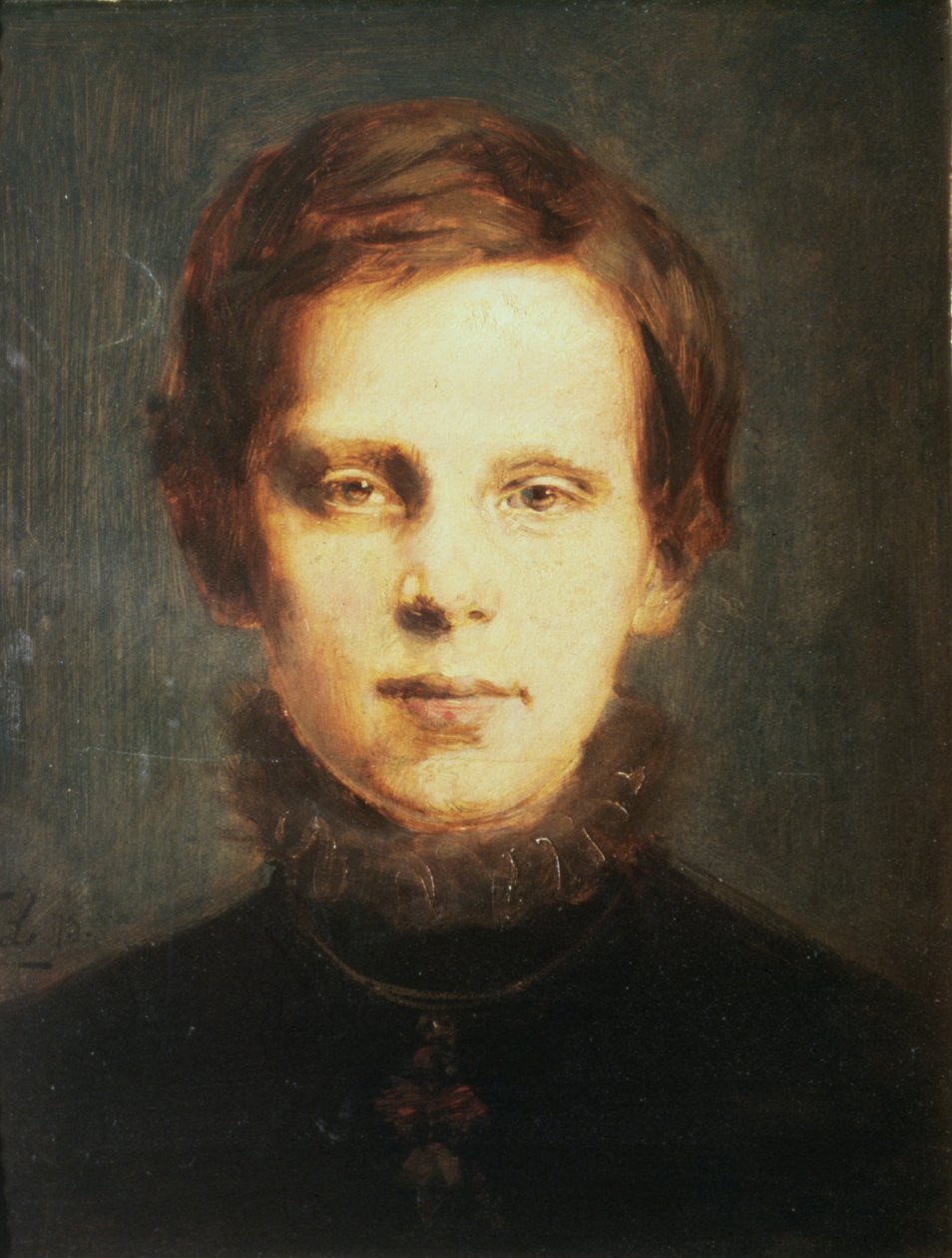 Príncipe Herdeiro Rudolf, 1873 (óleo sobre madeira) de Franz Seraph von Lenbach